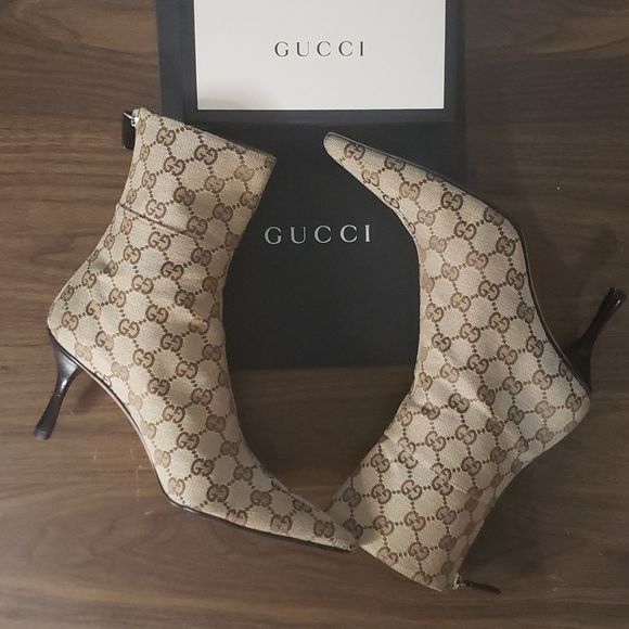 Gucci Shoes - GUCCI GG Monogram Ankle Boots
